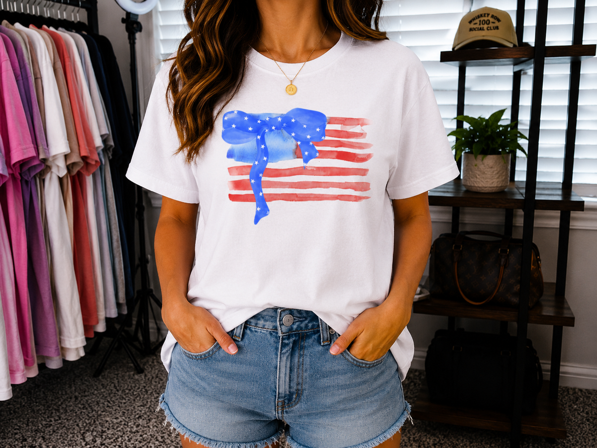Patriotic Bow Flag Tee
