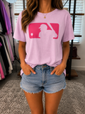 Pink Baseball Fan Tee