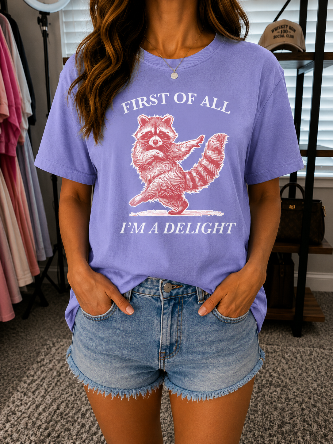 First of All, I’m a Delight Raccoon Tee
