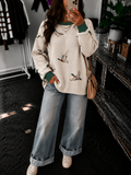 Duck Print Knit Pullover