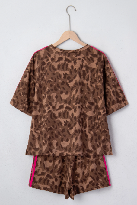 Leopard Lounge Short Set