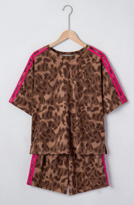 Leopard Lounge Short Set