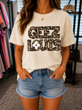 Geez Louis Leopard Graphic Tee