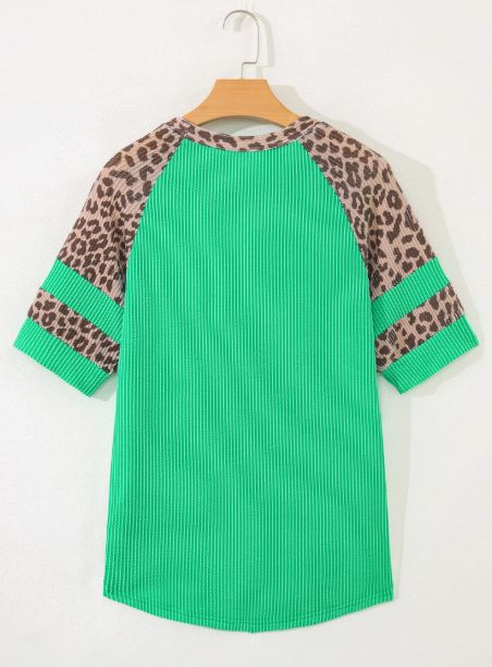 Color Block Ribbed Knit Sweater Top