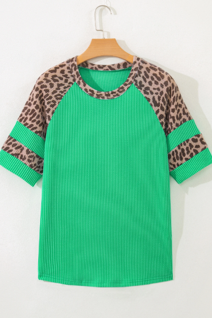 Color Block Ribbed Knit Sweater Top
