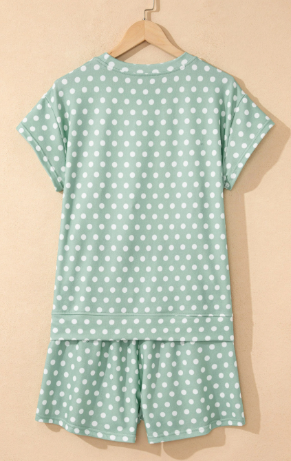 Sage Polka Dot Lounge Set
