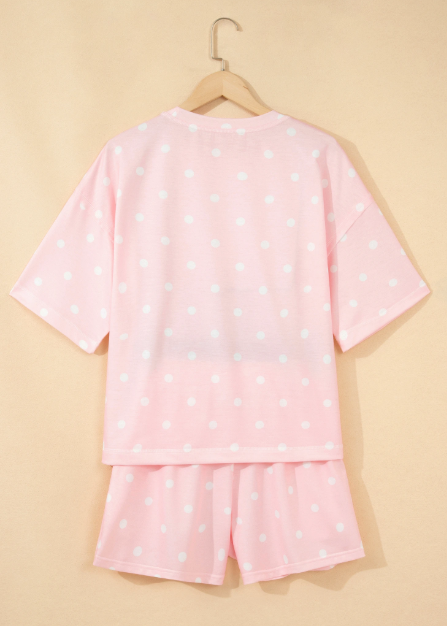 Pink Polka Dot Lounge Set