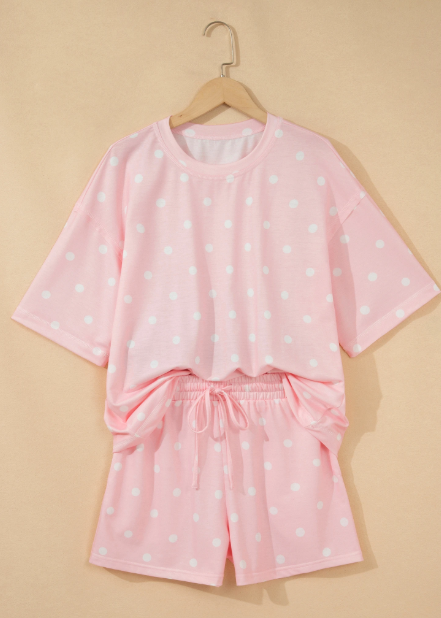 Pink Polka Dot Lounge Set