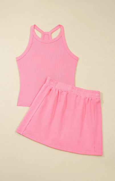 Pink Tank & Skort Set