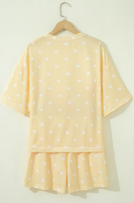 Yellow Polka Dot Lounge Set