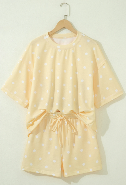 Yellow Polka Dot Lounge Set