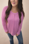 Zenana Waffle knit sweater - Mauve